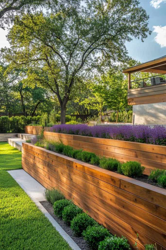 Wooden Retaining Wall